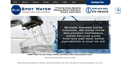 Desktop Screenshot of bluespotwater.co.za